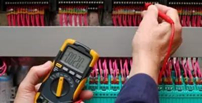 electrical service showing professional testing and troubleshooting of electrical panel by licensed electricians in Cherry Hill, NJ