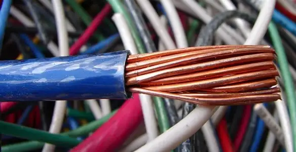 electrical wiring services showing exposed copper conductors and cable preparation in Cherry Hill, NJ