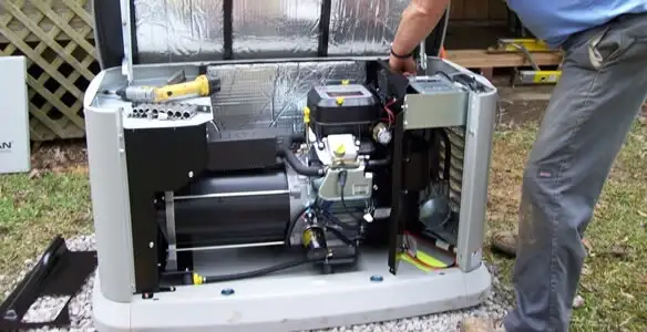 generator installation service showing technician connecting and configuring generator components in Cherry Hill, NJ