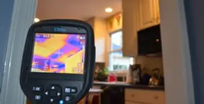 home energy audit service using thermal imaging to evaluate electrical efficiency inside a home in Cherry Hill, NJ