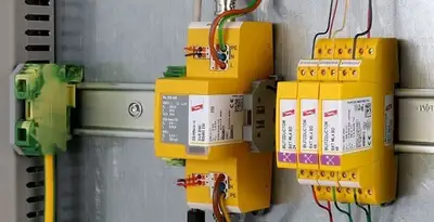 lightning surge protection system with surge suppressors installed by electrical service professionals in Cherry Hill, NJ