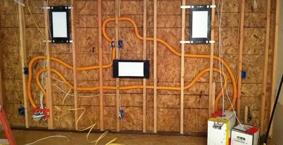 new construction wiring project displaying complete electrical system layout installed by professionals in Cherry Hill, NJ
