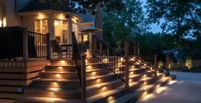 Residential electrician installing outdoor lighting for home safety in Cherry Hill, NJ