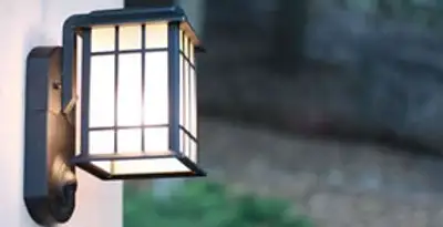security light installation services with professionally mounted exterior wall light in Cherry Hill, NJ