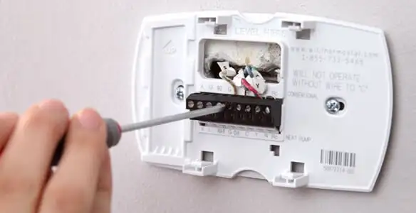 Thermostat installation service with proper wiring and secure wall mounting in Cherry Hill, NJ